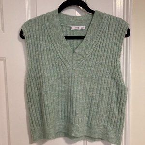 Mango Polo Style Sleeveless Sweater Vest, NWOT S